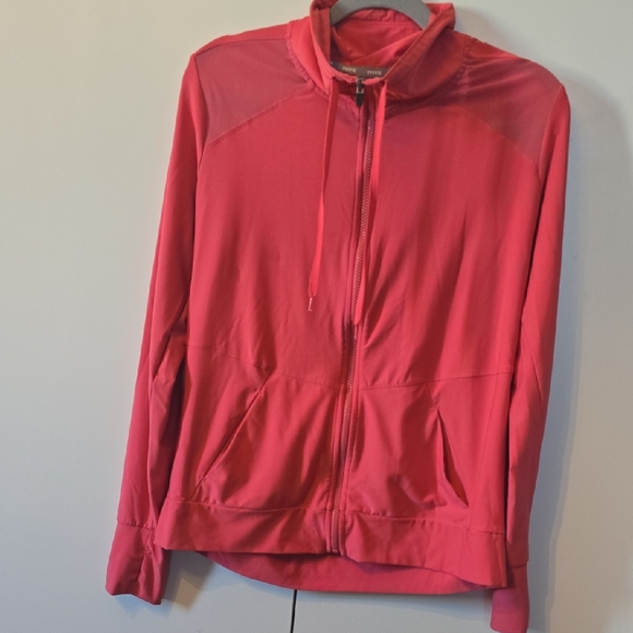 RBX Women's Fuchsia Long Sleeve Zip-Up Top - Picture 1 of 3
